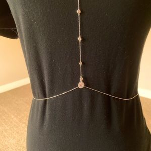 Silver Back Necklace